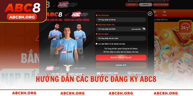 Hướng dẫn các bước đăng ký ABC8 cho người mới cực nhanh