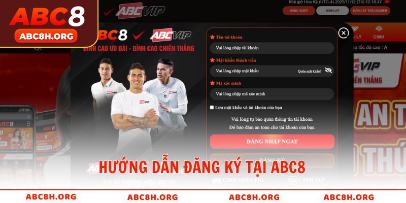 Hướng dẫn đăng ký tại ABC8 cho thành viên mới